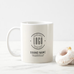 Modern custom bedrijf logo business branded koffiemok