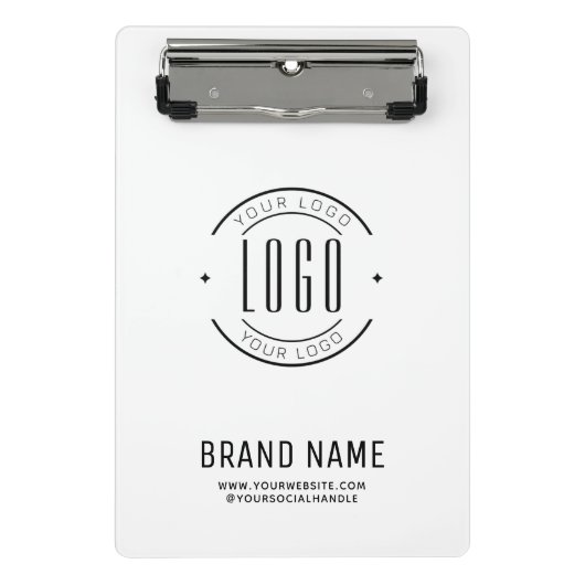 Modern custom bedrijf logo business branded mini klembord (Voorkant)