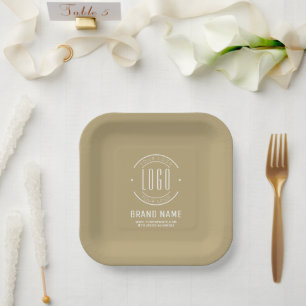 Modern custom bedrijf logo business branded papieren bordje