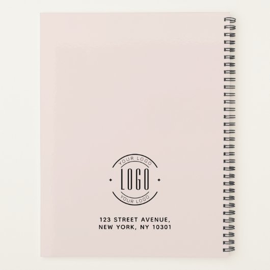 Modern custom bedrijf logo business branded planner (Achterkant)
