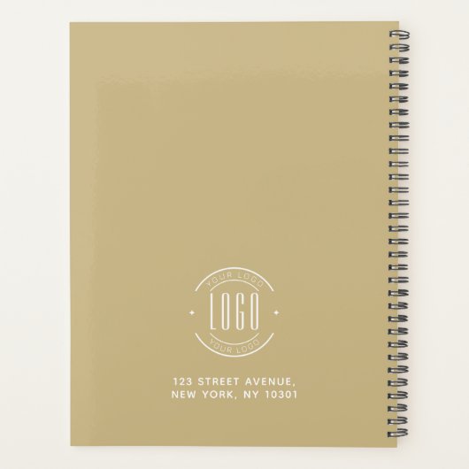 Modern custom bedrijf logo business branded planner (Achterkant)