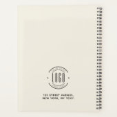 Modern custom bedrijf logo business branded planner (Achterkant)