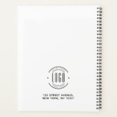 Modern custom bedrijf logo business branded planner (Achterkant)