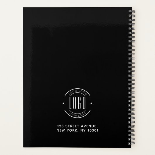 Modern custom bedrijf logo business branded planner (Achterkant)