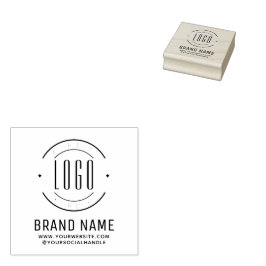 Modern custom bedrijf logo business branded rubberstempel
