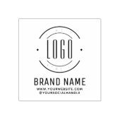 Modern custom bedrijf logo business branded rubberstempel (Afrduk)