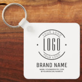 Modern custom bedrijf logo business branded sleutelhanger (Voorkant)