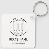 Modern custom bedrijf logo business branded sleutelhanger (Achterkant)