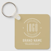 Modern custom bedrijf logo business branded sleutelhanger (Voorkant)