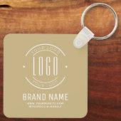 Modern custom bedrijf logo business branded sleutelhanger (Achterkant)