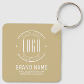 Modern custom bedrijf logo business branded sleutelhanger (Achterkant)