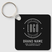 Modern custom bedrijf logo business branded sleutelhanger (Voorkant)