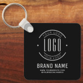 Modern custom bedrijf logo business branded sleutelhanger (Voorkant)