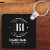 Modern custom bedrijf logo business branded sleutelhanger (Achterkant)
