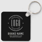 Modern custom bedrijf logo business branded sleutelhanger (Achterkant)