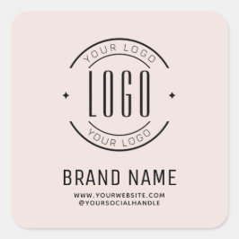 Modern custom bedrijf logo business branded vierkante sticker