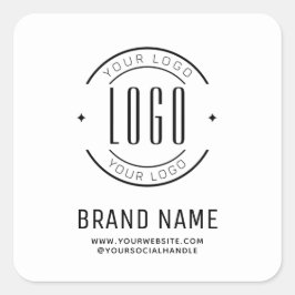 Modern custom bedrijf logo business branded vierkante sticker