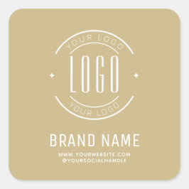 Modern custom bedrijf logo business branded vierkante sticker