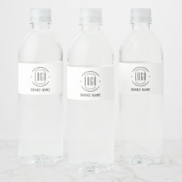 Modern custom bedrijf logo business branded waterfles etiket