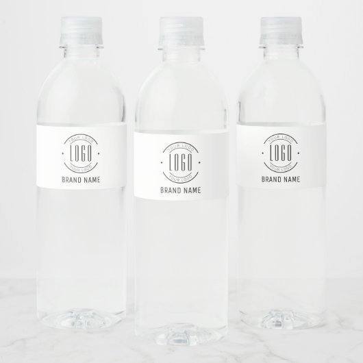 Modern custom bedrijf logo business branded waterfles etiket (Flessen)