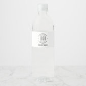 Modern custom bedrijf logo business branded waterfles etiket (Voorkant)