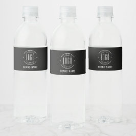 Modern custom bedrijf logo business branded waterfles etiket