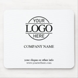 Modern Custom Black & White Company Zakelijke Logo Muismat