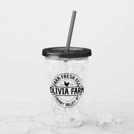 Modern Custom Boerderij Fresh Naam Eigenaar Acryl Drinkbeker