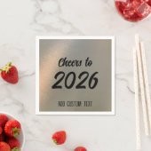 Modern Custom Brushed Metal 2026 New Years Party Servet (Insitu)