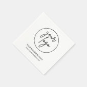 Modern Custom Business Company Logo Napkins Servet (Hoek)