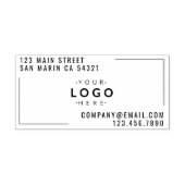 Modern Custom Business Company Logo Retouradres Rubberstempel (Afrduk)