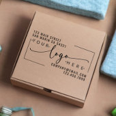 Modern Custom Business Company Logo Retouradres Rubberstempel