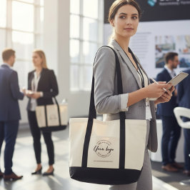 Modern Custom Business Logo and website  Tote Bag