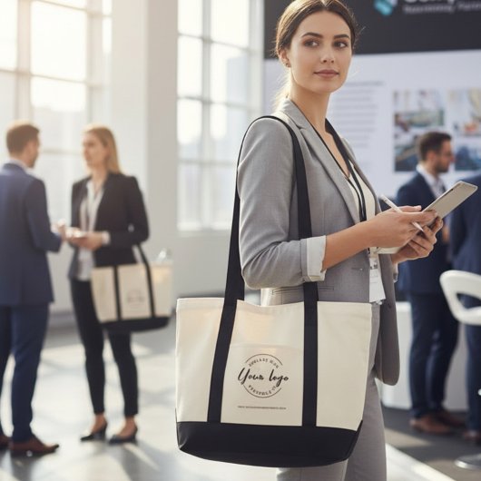 Modern Custom Business Logo and website  Tote Bag