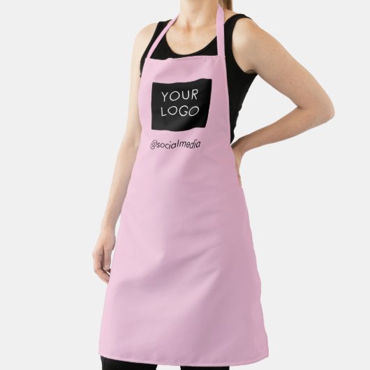 Modern Custom Business Logo Bord Roze Schort (Insitu)