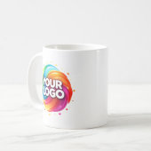 Modern Custom Business Logo Branded Coffee Mug Koffiemok (Voorkant links)
