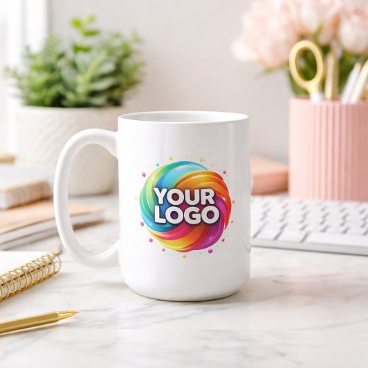 Modern Custom Business Logo Branded Large Koffiemok