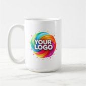 Modern Custom Business Logo Branded Large Koffiemok (Links)
