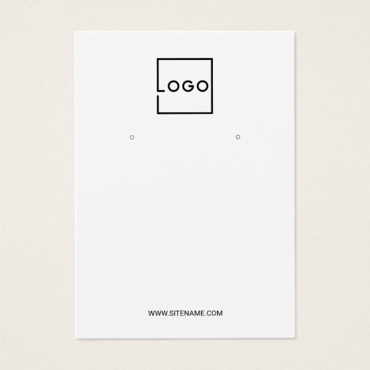 Modern Custom Business Logo Earring Display Cards Visitekaartje (Voorkant)