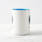 Modern Custom Business Logo Giveaway Tweekleurige Koffiemok (Center)