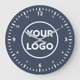 Modern Custom Business Logo op Navy Blue Grote Klok