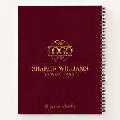 Modern Custom Business Logo Professional Branded Notitieboek (Achterkant)