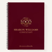 Modern Custom Business Logo Professional Branded Notitieboek (Voorkant)