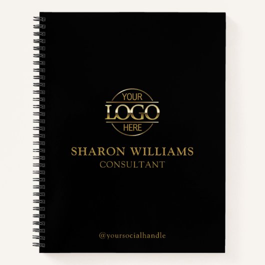 Modern Custom Business Logo Professional Branded Notitieboek (Voorkant)