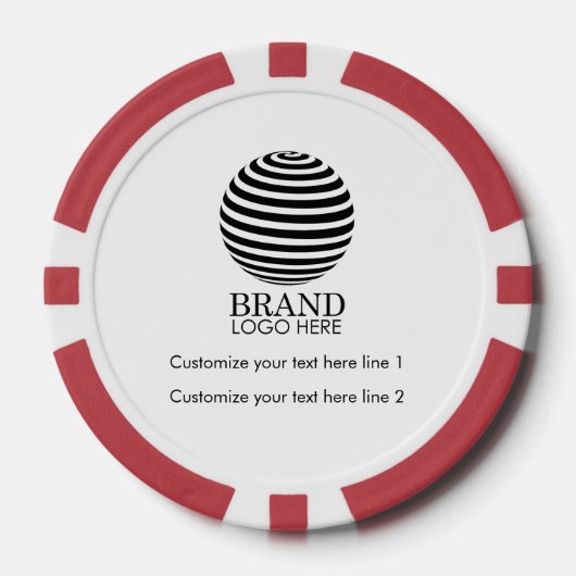 Modern Custom Business Logo Promotie Gift Poker Chips (Voorkant)