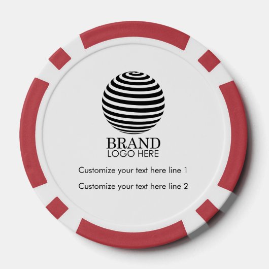 Modern Custom Business Logo Promotie Gift Poker Chips (Achterkant)