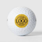 Modern Custom Business Logo Yellow Branded  Golfballen (Voorkant)