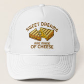 Modern Custom Cheese Bread Yellow Text Trucker Pet (Voorkant)