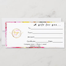 Modern Custom Classic Corporate Gift Certificaat