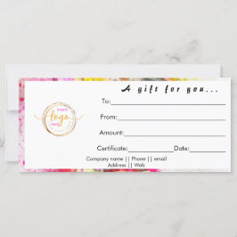 Modern Custom Classic Corporate Gift Certificaat